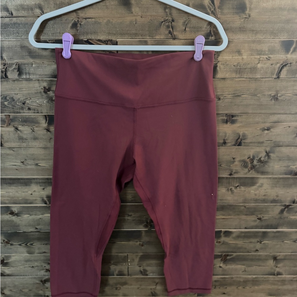 lululemon athletica Align Maroon Crop Leggings